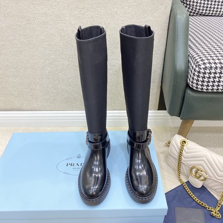 Prada Platform Moto Boot Martin Boots