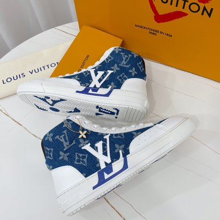 Louis Vuitton High Low Top sneakers LV brand leather stitching