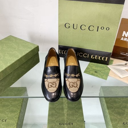 Gucci genuine leather outsole loafers