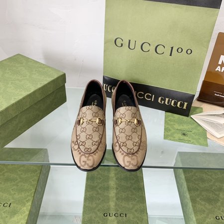 Gucci genuine leather outsole loafers