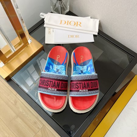 Dior Dway embroidered sandal slides