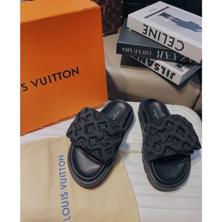 Louis Vuitton Monogram Slide Nylon Embossed Logo