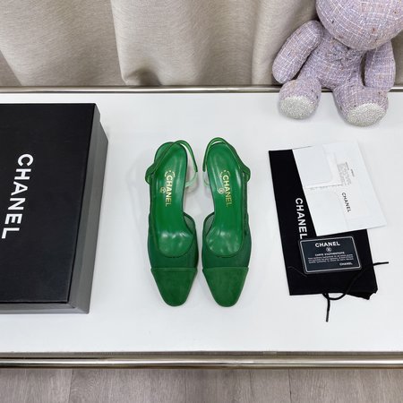 Chanel Classic Colorblock Heeled Sandals