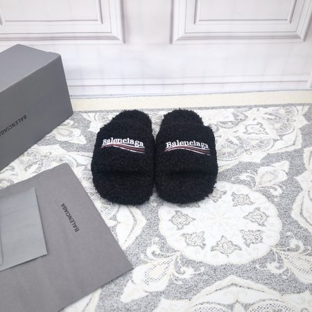 Balenciaga Political Campaign logo embroidered wool mop