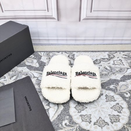 Balenciaga Political Campaign logo embroidered wool mop