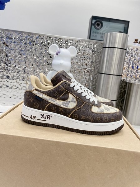 Louis Vuitton Couple Style Air Force One Fashion Sneakers