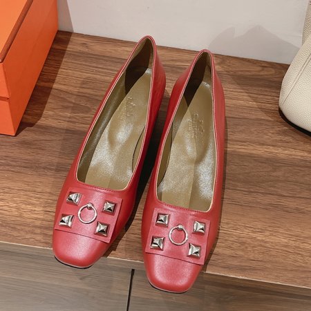 Hermes women s chunky heel shoes