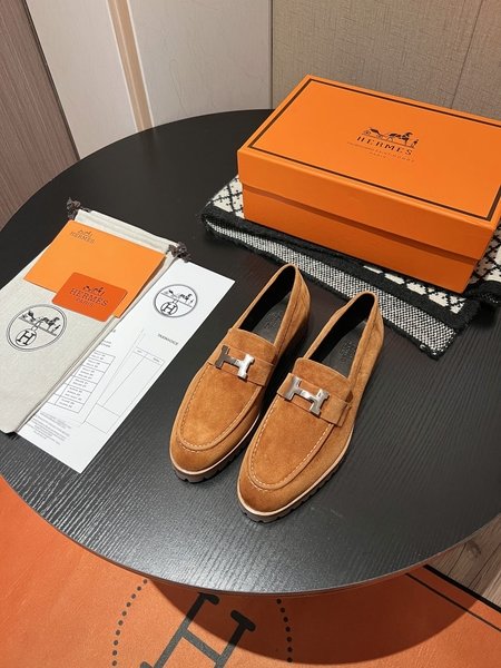 Hermes calfskin loafers