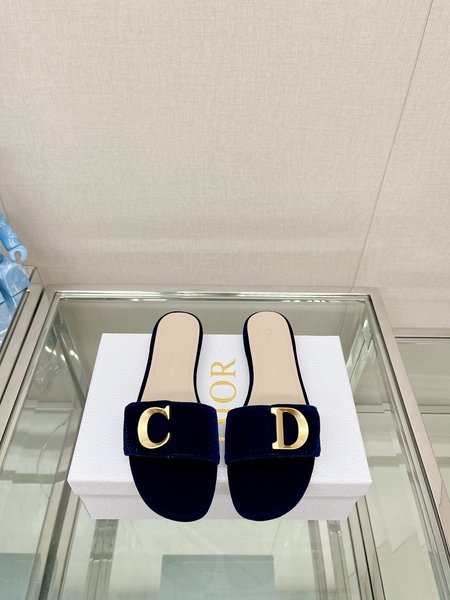 Dior flat flat sandals slippers