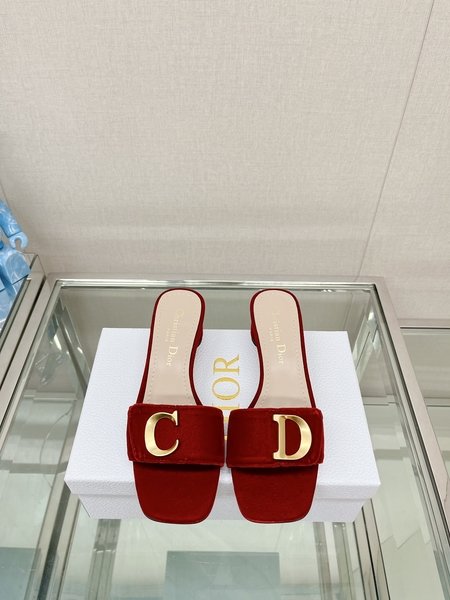 Dior flat flat sandals slippers