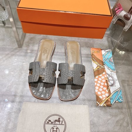 Hermes H slippers Oran sandals series