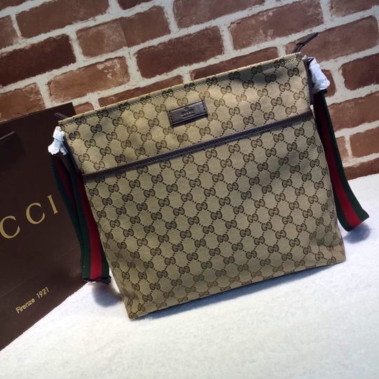 Gucci Canvas Tote Bag Brown Fabric 189751