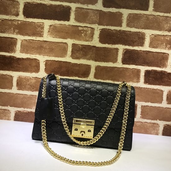 Gucci Embossed Shoulder Bag 409486