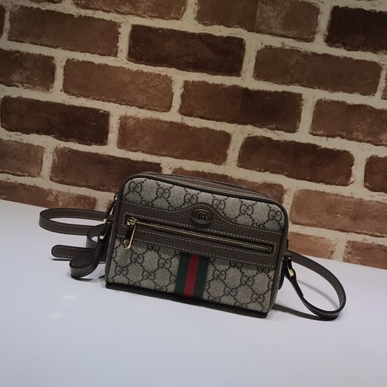Gucci Classic Brown and Green Tote Bag 517350