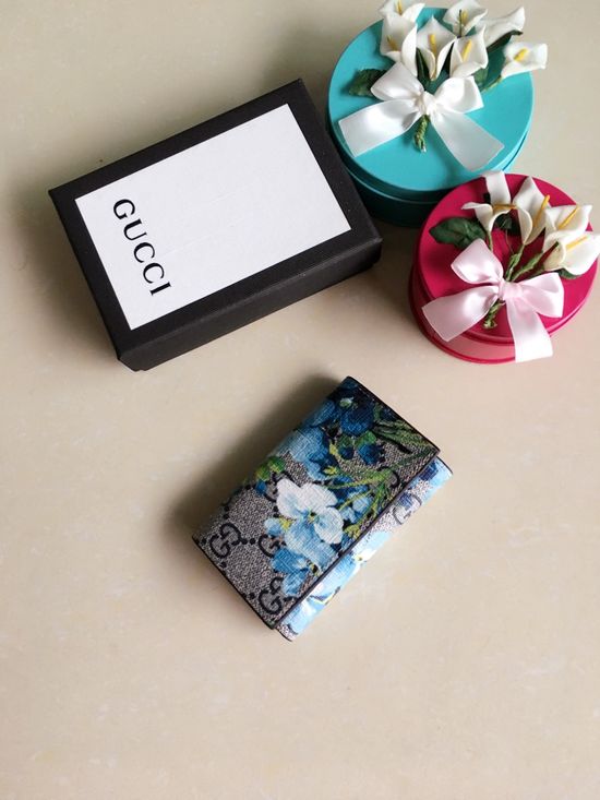 Gucci Geranium Printed Key Case 410084