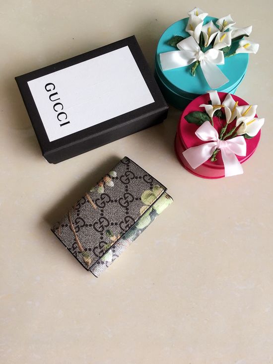 Gucci Geranium Printed Key Case 410084