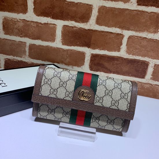 Gucci Leather Brown Clutch Bag 523153