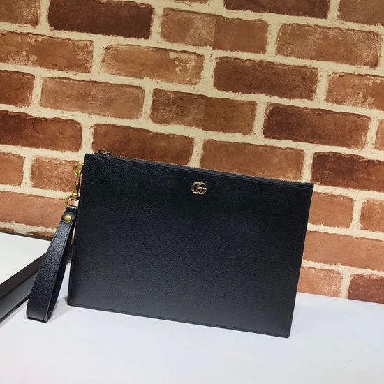Gucci Clutch Bag Black Grain 475317