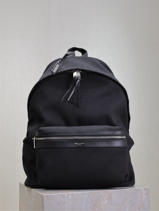 Yves Saint Laurent Canvas Leather Backpack 326865