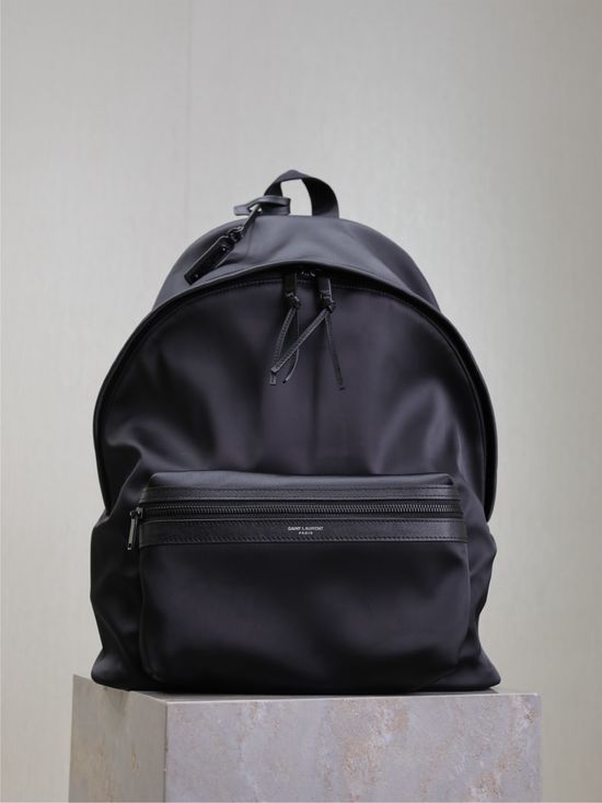 Yves Saint Laurent Silk Leather Backpack 326865