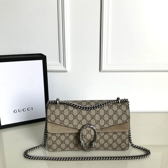 Gucci PVC Apricot Leather Large Shoulder Bag 6006