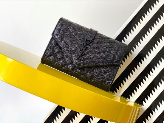 Yves Saint Laurent Monogram Mix Matelasse Leather Envelope Wallet 651026