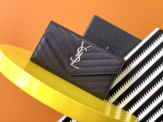 Yves Saint Laurent Envelope Wallet Grain Leather 372264