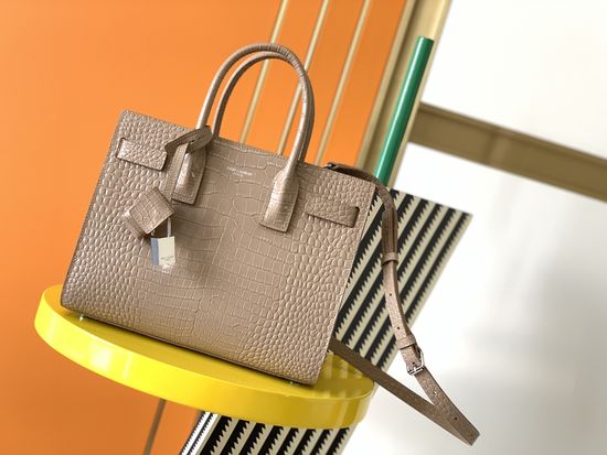 Yves Saint Laurent Sac De Jour Crocodile Embossed Bag 421863