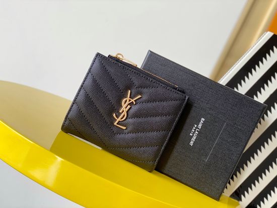 Yves Saint Laurent Monogram Quilted Leather Card Holder 575879