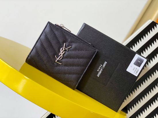 Yves Saint Laurent Monogram Quilted Leather Card Holder 575879