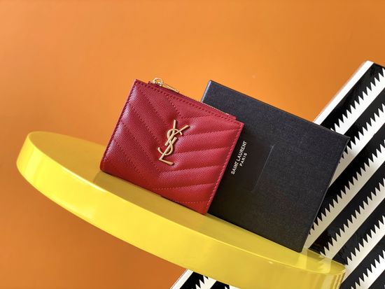 Yves Saint Laurent Monogram Quilted Leather Card Holder 575879