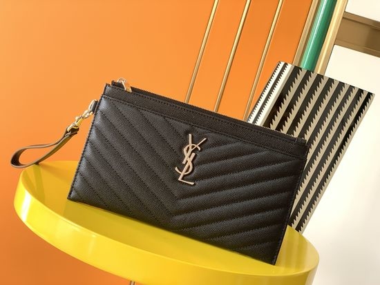 Yves Saint Laurent YSL Caviar Zip Clutch 423297