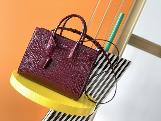 Yves Saint Laurent Sac De Jour Crocodile Embossed Bag 421863