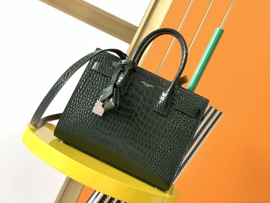 Yves Saint Laurent Sac De Jour Crocodile Embossed Bag 421863
