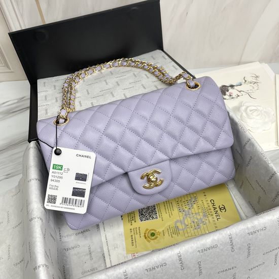 Chanel Classic Flap Caviar Gold Buckle Bag A01112