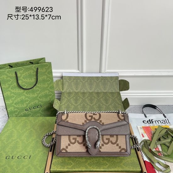 Gucci Large Handbag Monogram Canvas Bag 499623