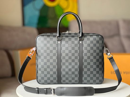 Louis Vuitton Voyage Graphite Canvas Briefcase N41478