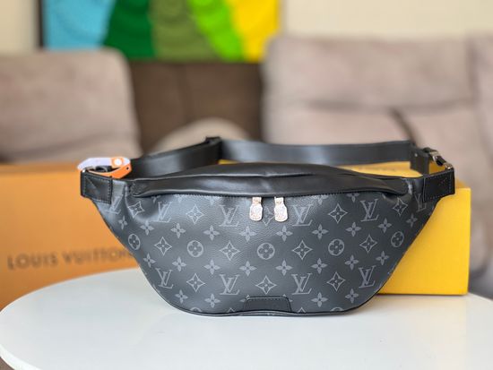 Louis Vuitton Bumbag Black Flower Canvas Waist Bag M44336
