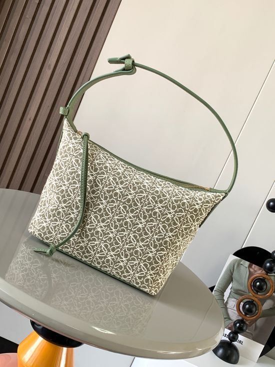 Loewe Cubi Jacquard Leather Shoulder Bag 9007