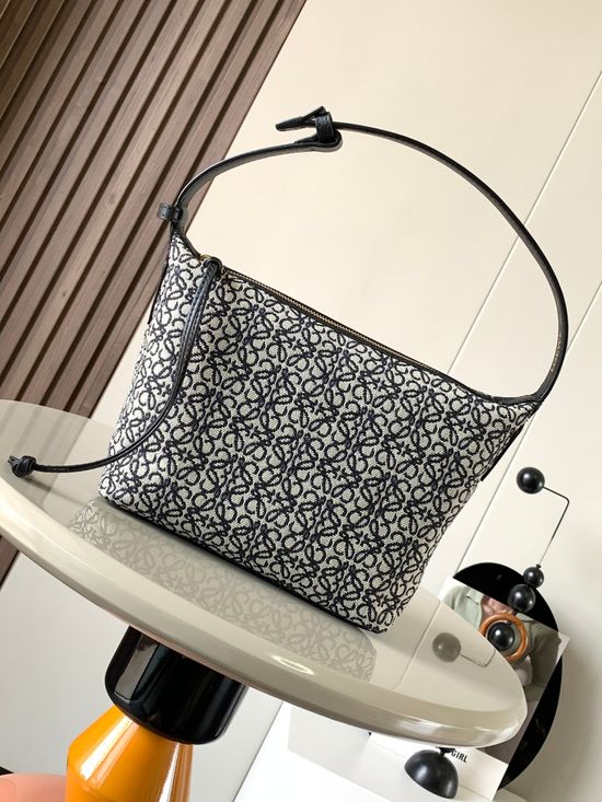 Loewe Cubi Jacquard Leather Shoulder Bag 9007