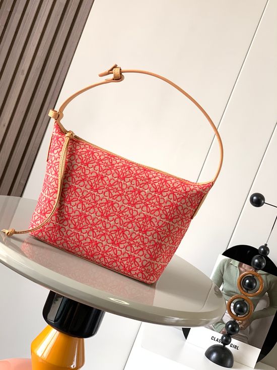Loewe Cubi Jacquard Leather Shoulder Bag 9007