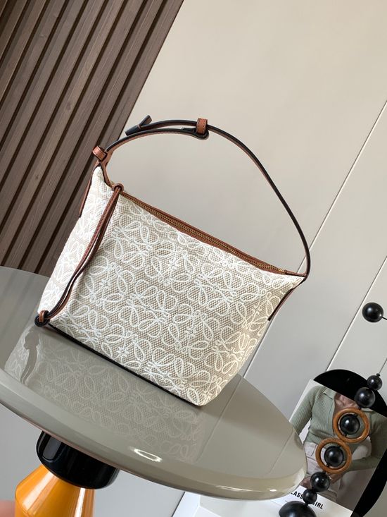 Loewe Cubi Jacquard Leather Shoulder Bag 9007