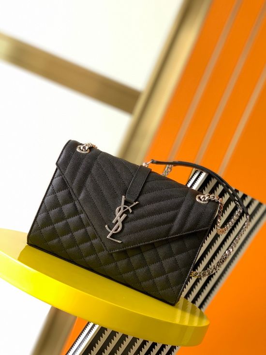 Yves Saint Laurent Quilted Leather Envelope Bag 487206