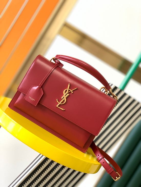 Yves Saint Laurent Sunset Adjustable Shoulder Strap Leather Bag 634723