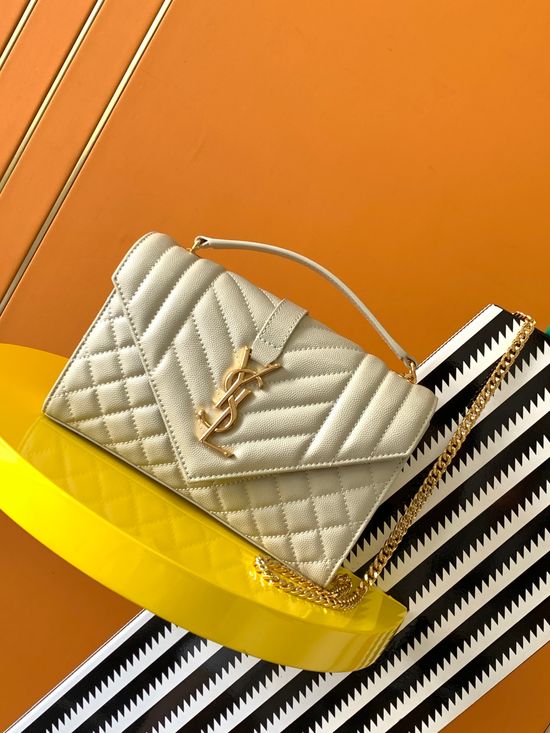 Yves Saint Laurent Envelope Bag Grained Leather 526286