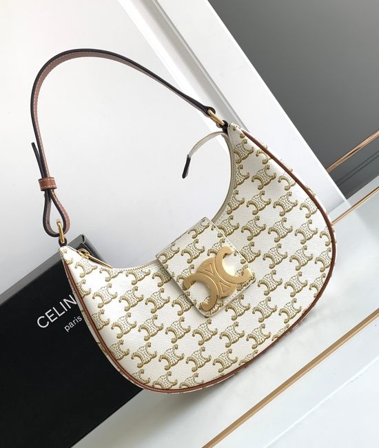 Celine AVA TRIOMPHE Printed Leather Handbag 114492