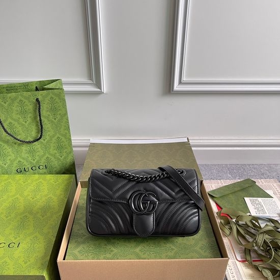 Gucci Large Bag Black Hardware Leather Bag 446744
