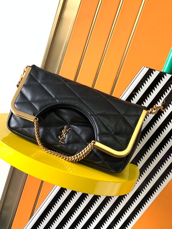 Yves Saint Laurent Quilted Leather Flap Frame Bag 754001