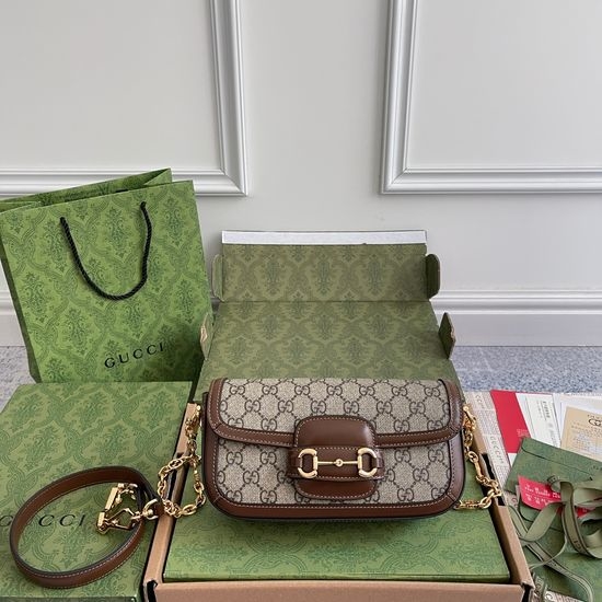 Gucci Horsebit 1955 Small GG Canvas Shoulder Bag 735178