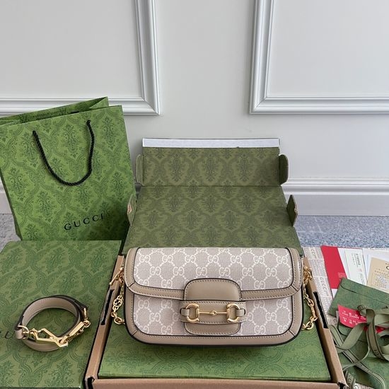 Gucci Horsebit 1955 Small GG Canvas Shoulder Bag 735178